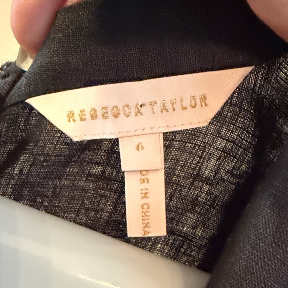Rebecca Taylor Classic Black Linen Jumpsuit SOLDOUT - Picture 4 of 7